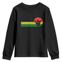 Rasta Reggae Shaka Hand Youth Sweatshirt Retro Vintage Jamaica Flag Rasta Hawaii Shaka Sign - Wonder Print Shop