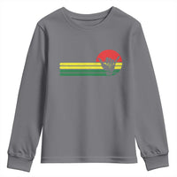 Rasta Reggae Shaka Hand Youth Sweatshirt Retro Vintage Jamaica Flag Rasta Hawaii Shaka Sign - Wonder Print Shop
