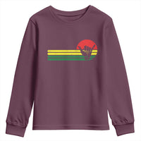 Rasta Reggae Shaka Hand Youth Sweatshirt Retro Vintage Jamaica Flag Rasta Hawaii Shaka Sign - Wonder Print Shop