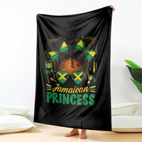 Jamaica Princess Throw Blanket Proud Jamaican Afro Black Girls Jamaica Flag Pride - Wonder Print Shop