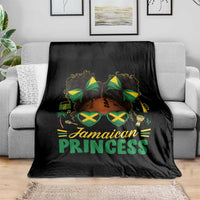 Jamaica Princess Throw Blanket Proud Jamaican Afro Black Girls Jamaica Flag Pride - Wonder Print Shop