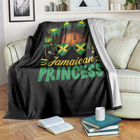 Jamaica Princess Throw Blanket Proud Jamaican Afro Black Girls Jamaica Flag Pride - Wonder Print Shop