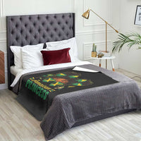 Jamaica Princess Throw Blanket Proud Jamaican Afro Black Girls Jamaica Flag Pride - Wonder Print Shop