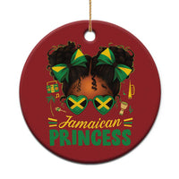 Jamaica Princess Christmas Ornament Proud Jamaican Afro Black Girls Jamaica Flag Pride - Wonder Print Shop