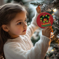 Jamaica Princess Christmas Ornament Proud Jamaican Afro Black Girls Jamaica Flag Pride - Wonder Print Shop