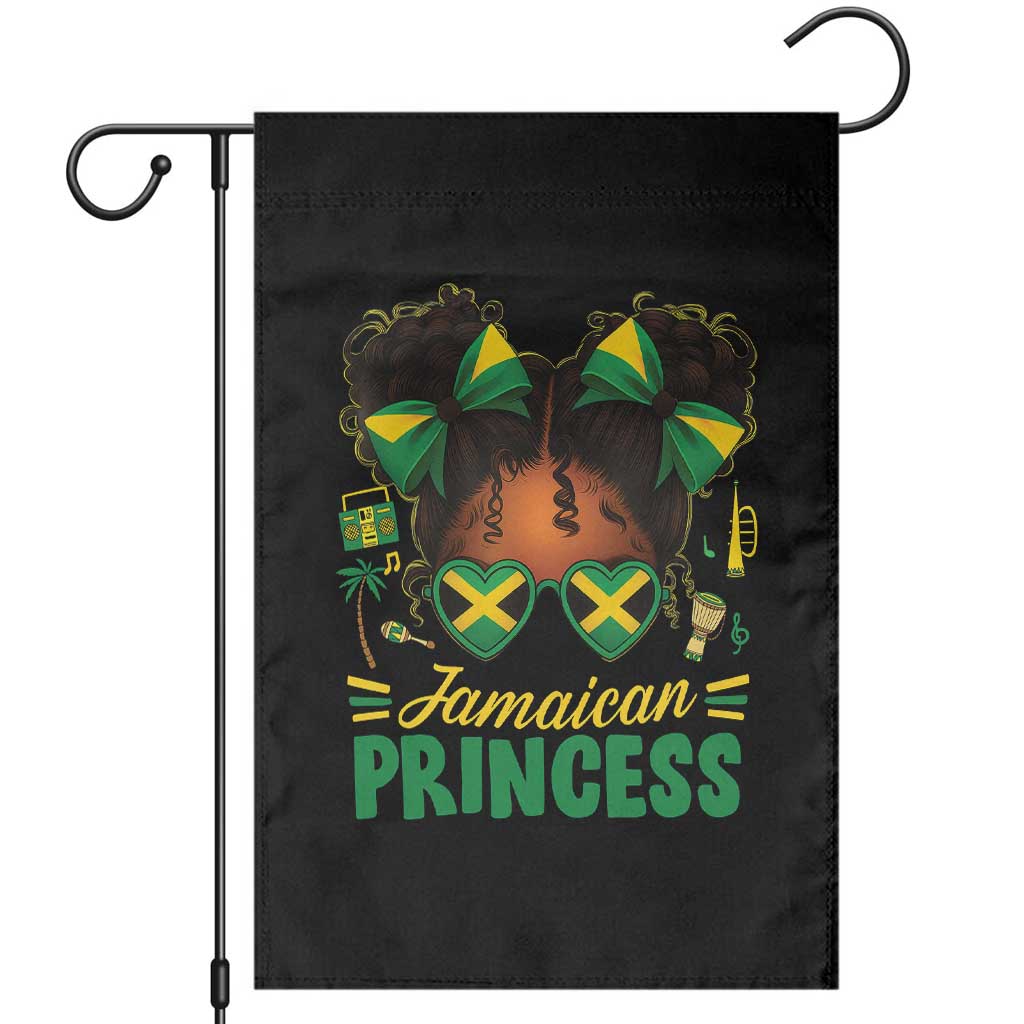 Jamaica Princess Garden Flag Proud Jamaican Afro Black Girls Jamaica Flag Pride - Wonder Print Shop