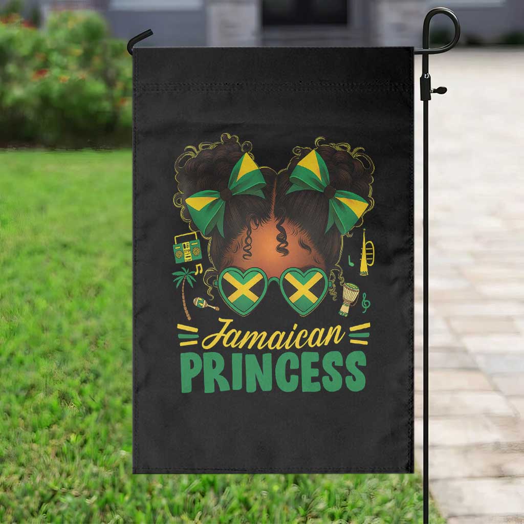 Jamaica Princess Garden Flag Proud Jamaican Afro Black Girls Jamaica Flag Pride - Wonder Print Shop