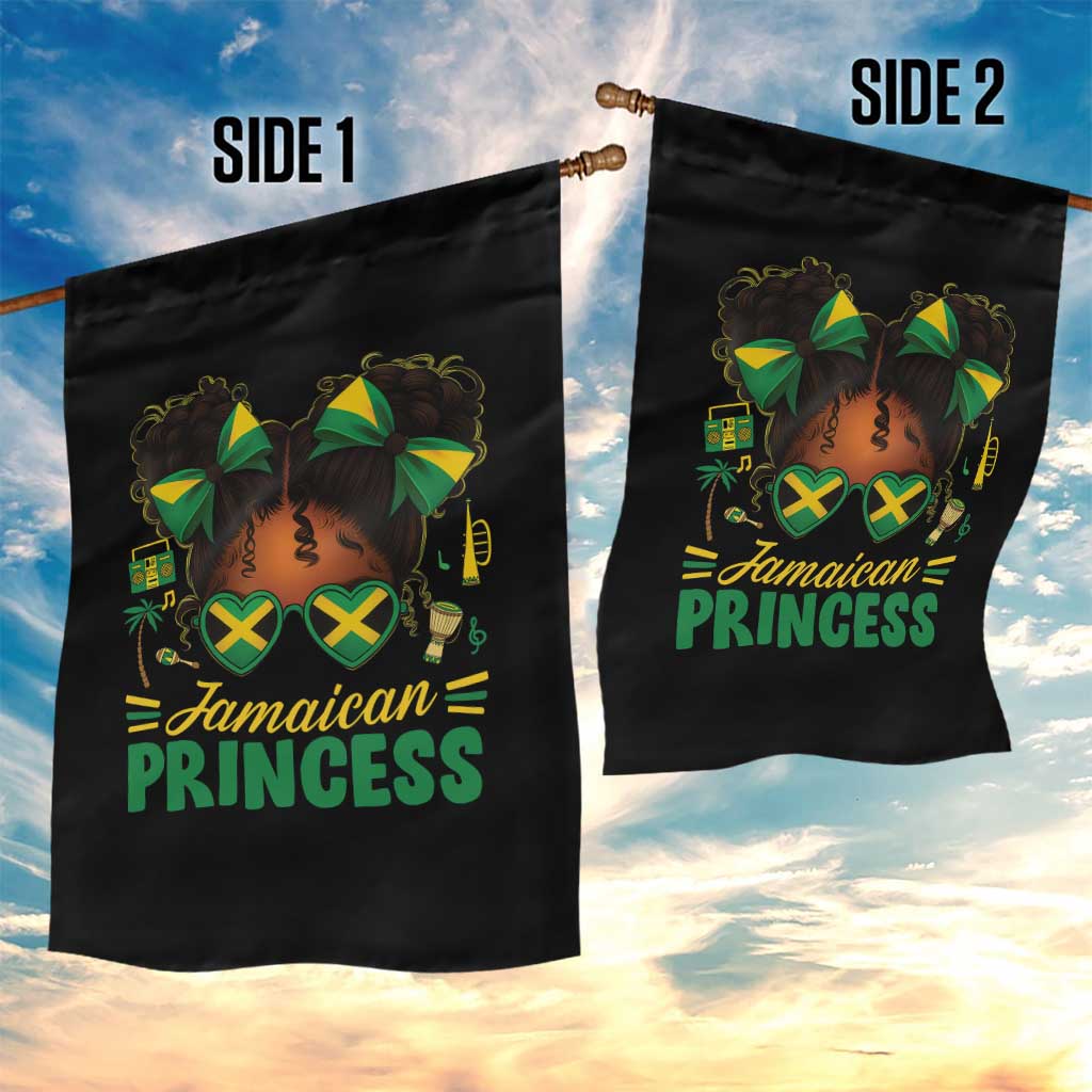 Jamaica Princess Garden Flag Proud Jamaican Afro Black Girls Jamaica Flag Pride - Wonder Print Shop