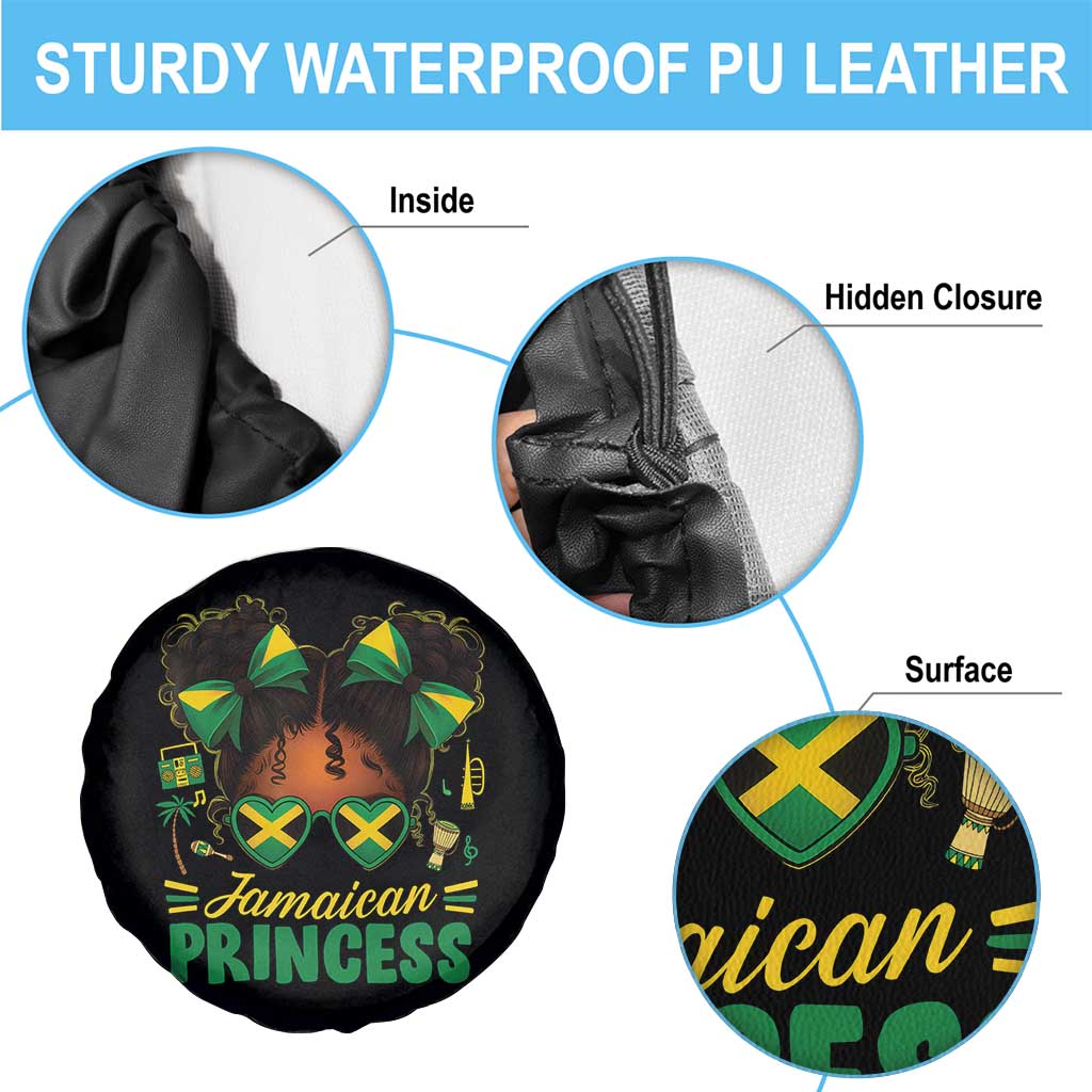 Jamaica Princess Spare Tire Cover Proud Jamaican Afro Black Girls Jamaica Flag Pride - Wonder Print Shop