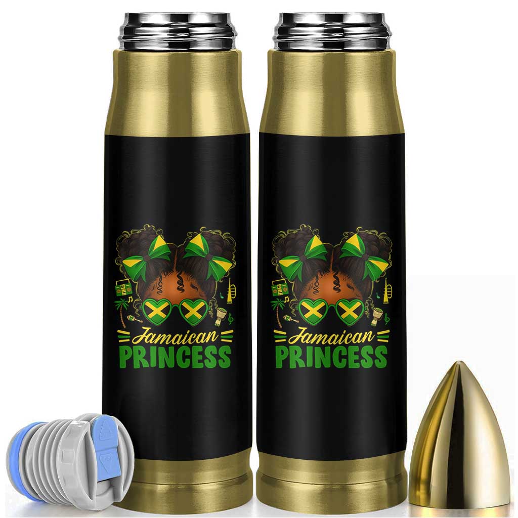 Jamaica Princess Bullet Tumbler Proud Jamaican Afro Black Girls Jamaica Flag Pride - Wonder Print Shop