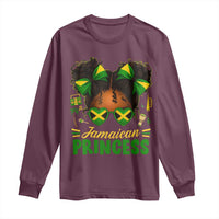 Jamaica Princess Long Sleeve Shirt Proud Jamaican Afro Black Girls Jamaica Flag Pride - Wonder Print Shop