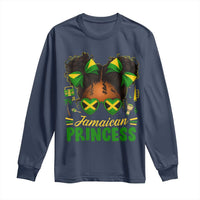 Jamaica Princess Long Sleeve Shirt Proud Jamaican Afro Black Girls Jamaica Flag Pride - Wonder Print Shop