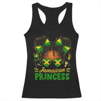 Jamaica Princess Racerback Tank Top Proud Jamaican Afro Black Girls Jamaica Flag Pride - Wonder Print Shop