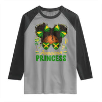 Jamaica Princess Raglan Shirt Proud Jamaican Afro Black Girls Jamaica Flag Pride - Wonder Print Shop