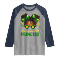 Jamaica Princess Raglan Shirt Proud Jamaican Afro Black Girls Jamaica Flag Pride - Wonder Print Shop