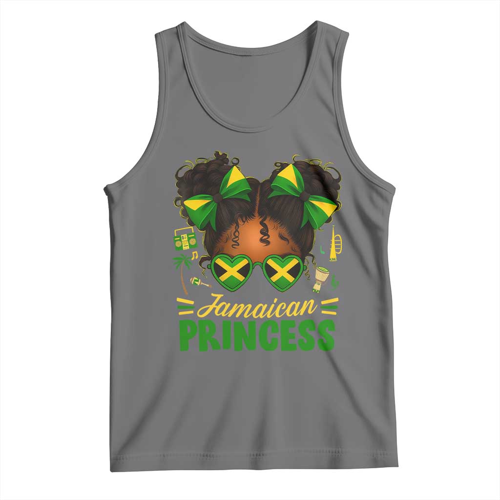 Jamaica Princess Tank Top Proud Jamaican Afro Black Girls Jamaica Flag Pride - Wonder Print Shop
