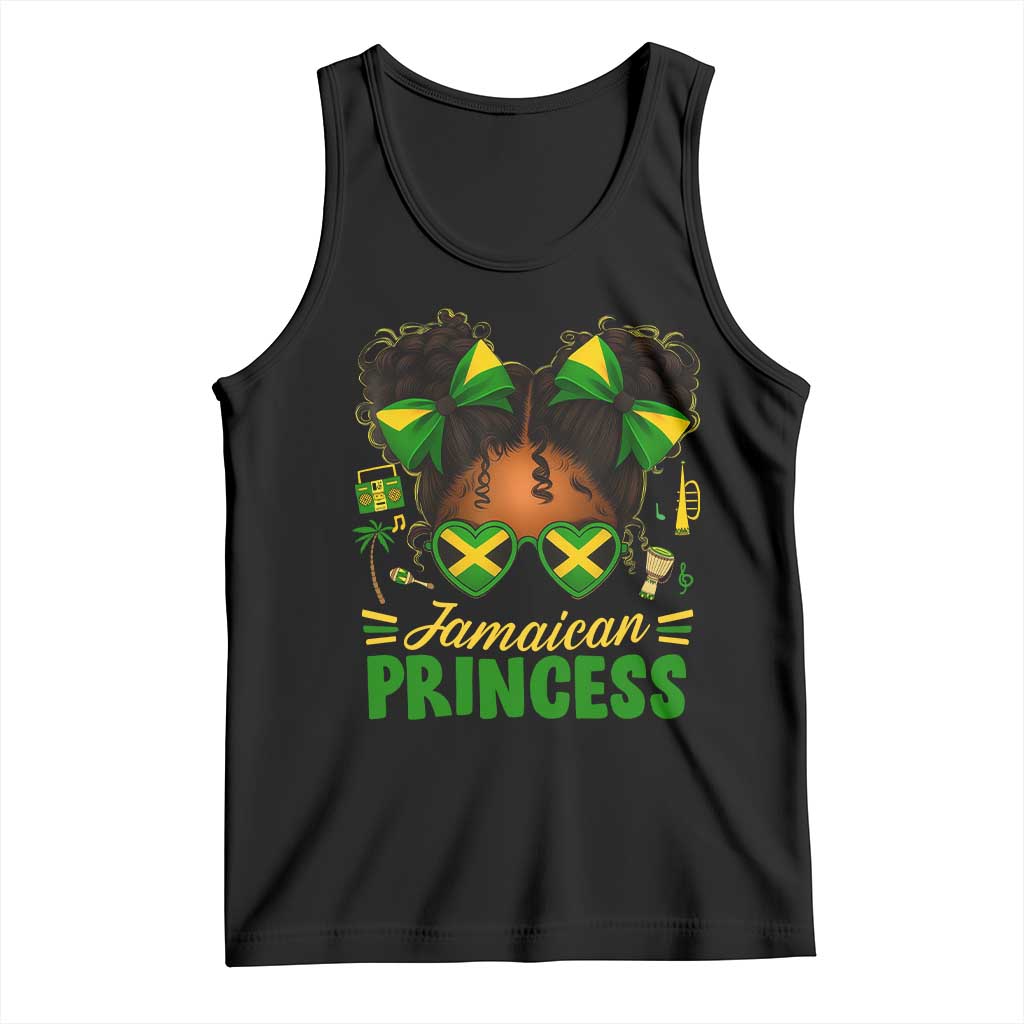 Jamaica Princess Tank Top Proud Jamaican Afro Black Girls Jamaica Flag Pride - Wonder Print Shop