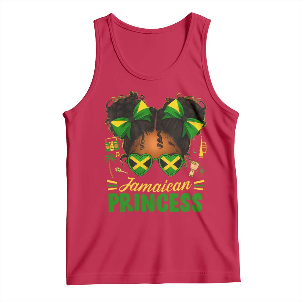 Jamaica Princess Tank Top Proud Jamaican Afro Black Girls Jamaica Flag Pride - Wonder Print Shop