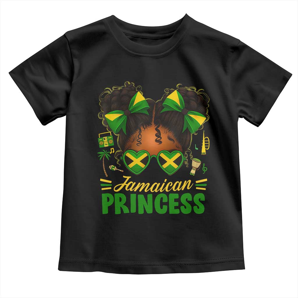 Jamaica Princess Toddler T Shirt Proud Jamaican Afro Black Girls Jamaica Flag Pride - Wonder Print Shop