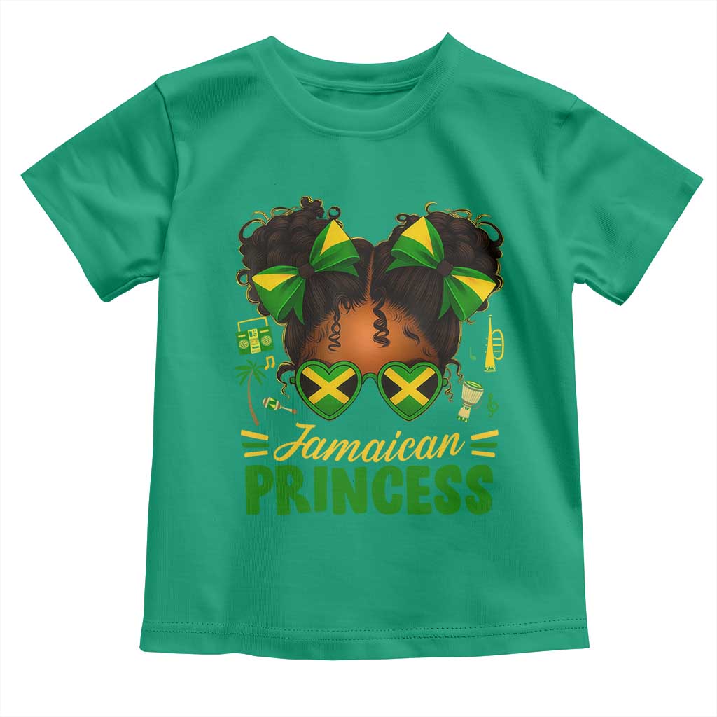 Jamaica Princess Toddler T Shirt Proud Jamaican Afro Black Girls Jamaica Flag Pride - Wonder Print Shop