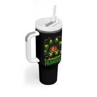 Jamaica Princess Tumbler With Handle Proud Jamaican Afro Black Girls Jamaica Flag Pride - Wonder Print Shop