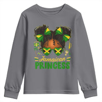 Jamaica Princess Youth Sweatshirt Proud Jamaican Afro Black Girls Jamaica Flag Pride - Wonder Print Shop