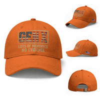 Funny Saying Sarcastic Gen X Lots of Memories No Evidence Baseball Cap Vintage American Flag