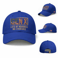 Funny Saying Sarcastic Gen X Lots of Memories No Evidence Baseball Cap Vintage American Flag
