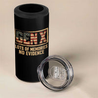 Funny Saying Sarcastic Gen X Lots of Memories No Evidence 4 in 1 Can Cooler Tumbler Vintage American Flag