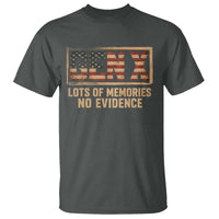 Funny Saying Sarcastic Gen X Lots of Memories No Evidence T Shirt Vintage American Flag