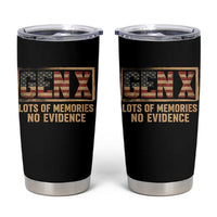 Funny Saying Sarcastic Gen X Lots of Memories No Evidence Tumbler Cup Vintage American Flag