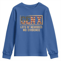 Funny Saying Sarcastic Gen X Lots of Memories No Evidence Youth Sweatshirt Vintage American Flag