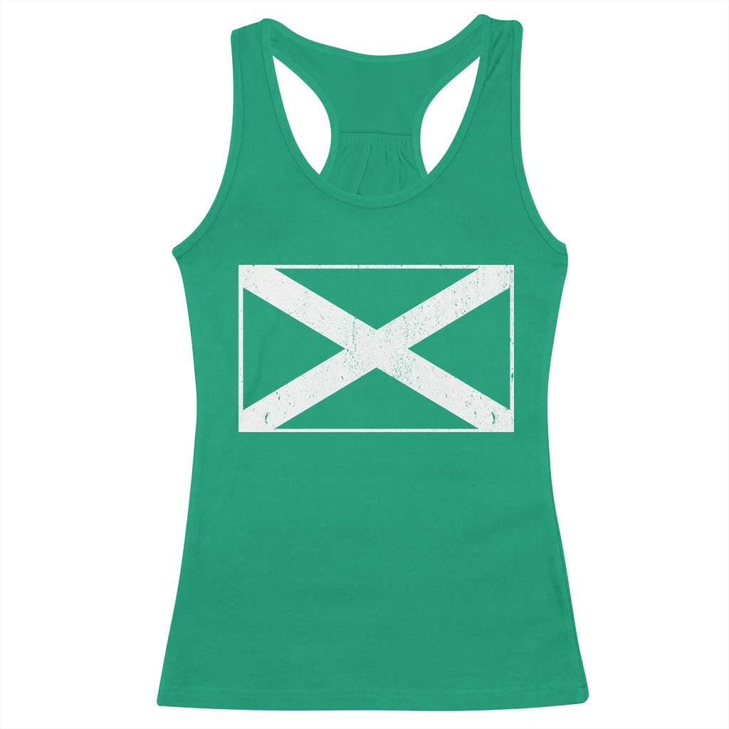 Scotland Flag Saltire Racerback Tank Top SCOT Scottish Independence Pride