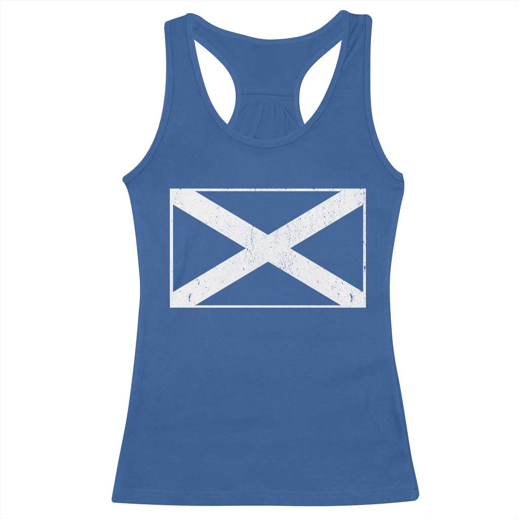 Scotland Flag Saltire Racerback Tank Top SCOT Scottish Independence Pride