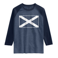 Scotland Flag Saltire Raglan Shirt SCOT Scottish Independence Pride