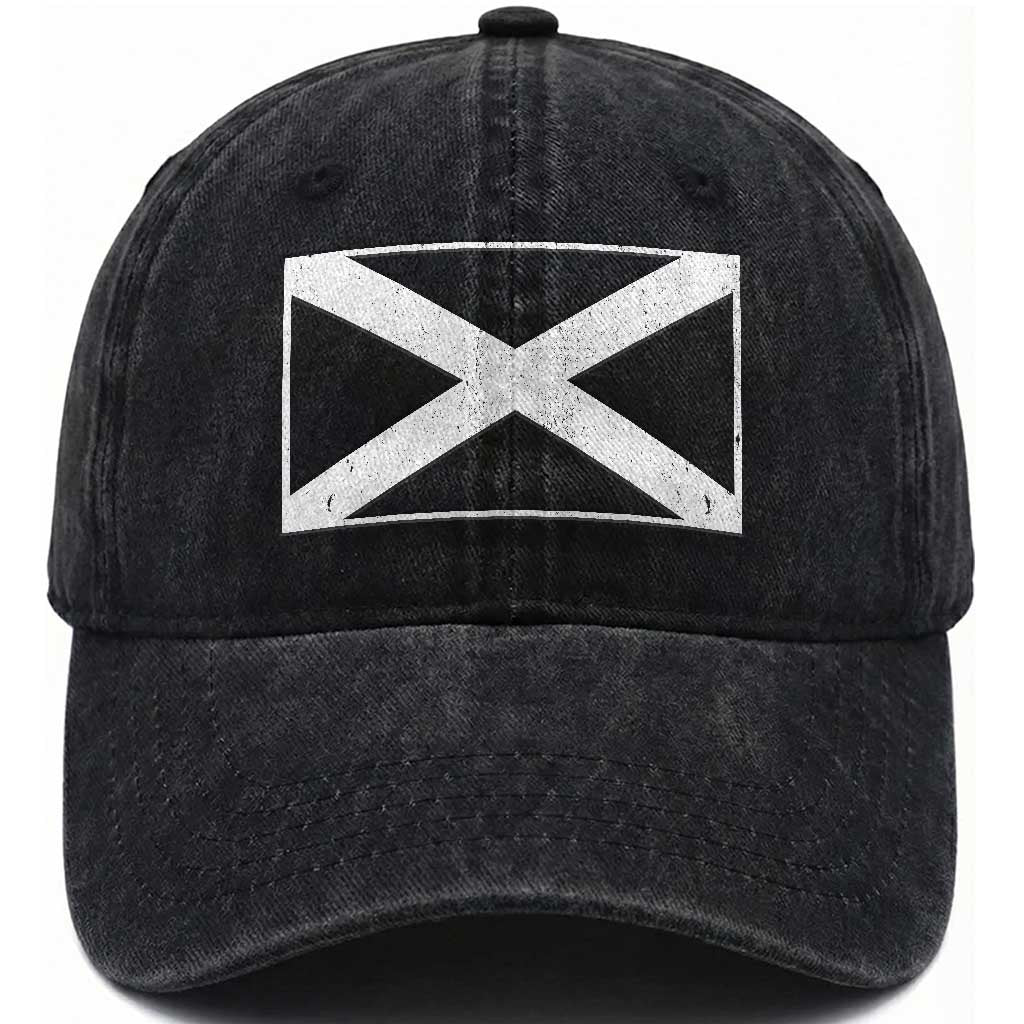 Scotland Flag Saltire Washed Cotton Baseball Cap SCOT Scottish Independence Pride