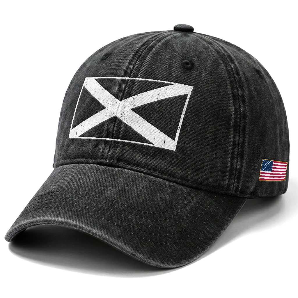 Scotland Flag Saltire Washed Cotton Baseball Cap SCOT Scottish Independence Pride