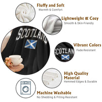 Scotland Throw Blanket Vintage Retro Varsity Sports Scottish Flag Graphic
