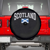 Scotland Spare Tire Cover Vintage Retro Varsity Sports Scottish Flag Graphic