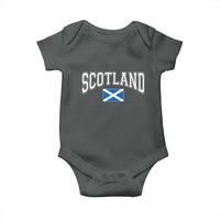 Scotland Baby Onesie Vintage Retro Varsity Sports Scottish Flag Graphic