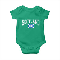 Scotland Baby Onesie Vintage Retro Varsity Sports Scottish Flag Graphic
