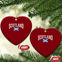 Scotland Ceramic Ornament Vintage Retro Varsity Sports Scottish Flag Graphic