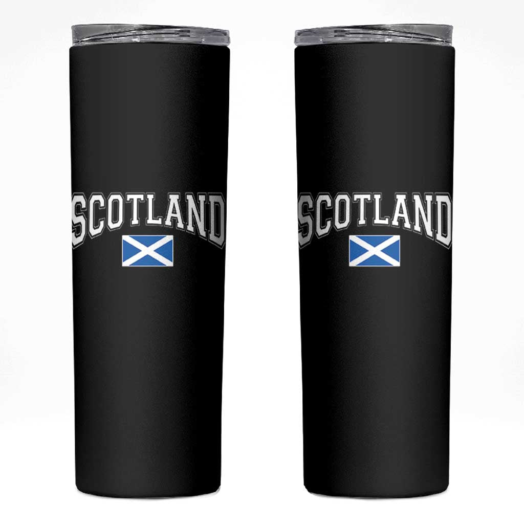 Scotland Skinny Tumbler Vintage Retro Varsity Sports Scottish Flag Graphic