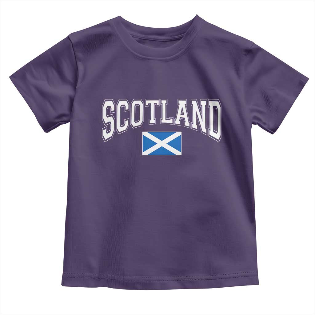 Scotland Toddler T Shirt Vintage Retro Varsity Sports Scottish Flag Graphic