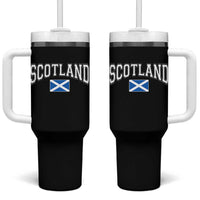 Scotland Tumbler With Handle Vintage Retro Varsity Sports Scottish Flag Graphic