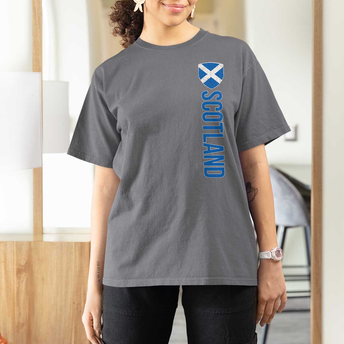 Scotland Flag T Shirt For Women Vintage SCOT Scottish Independence Pride