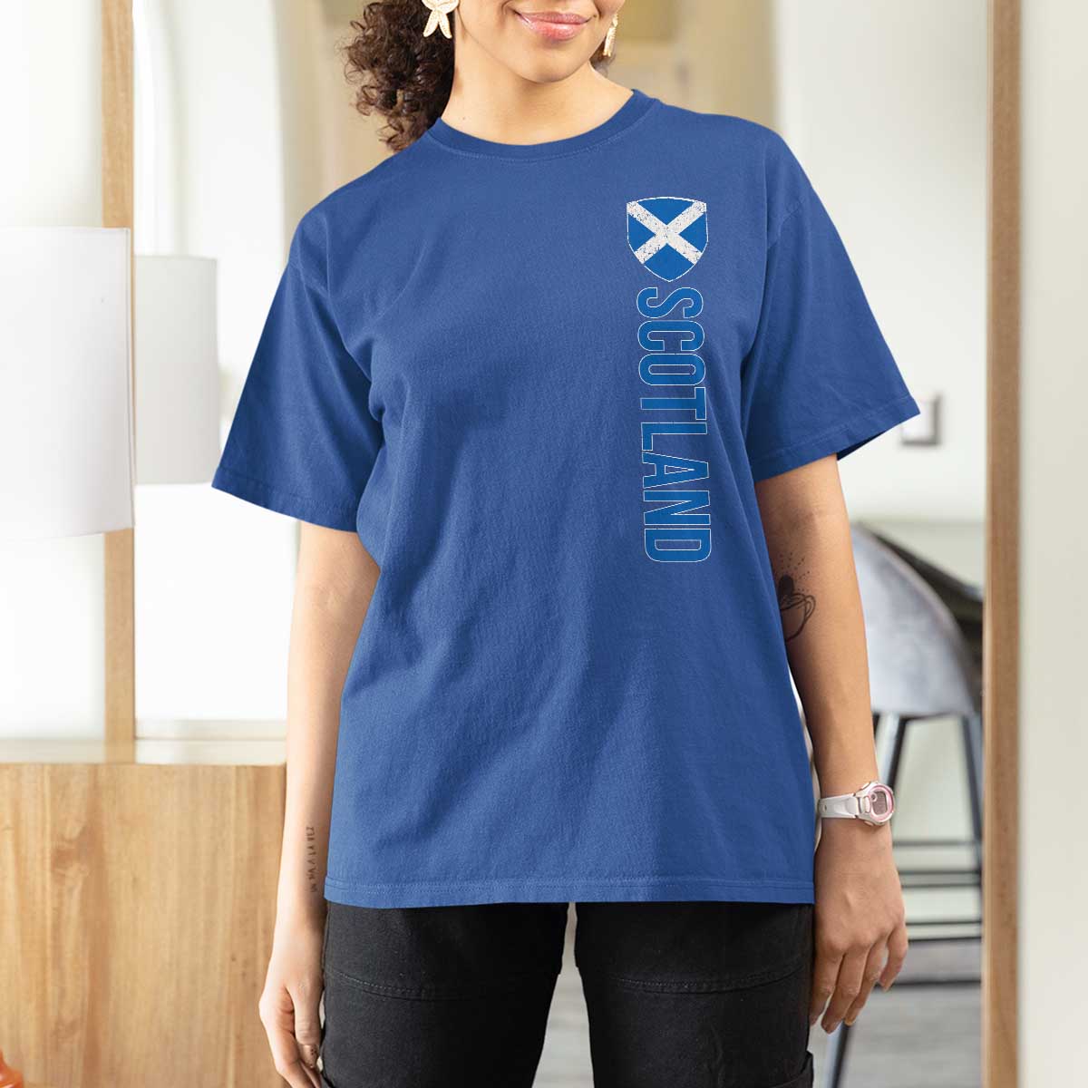 Scotland Flag T Shirt For Women Vintage SCOT Scottish Independence Pride