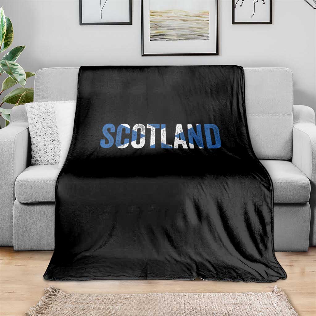 Vintage Scotland Throw Blanket Scottish Flag Retro Pride