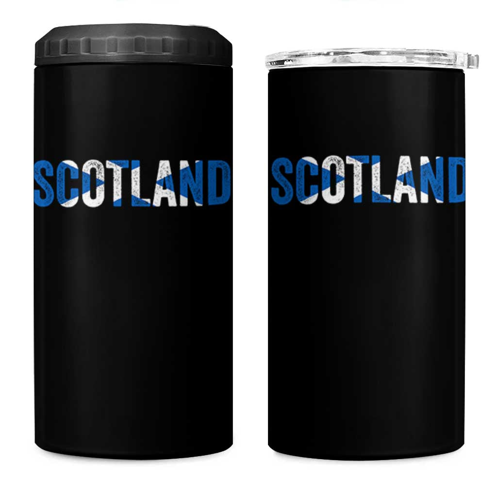 Vintage Scotland 4 in 1 Can Cooler Tumbler Scottish Flag Retro Pride