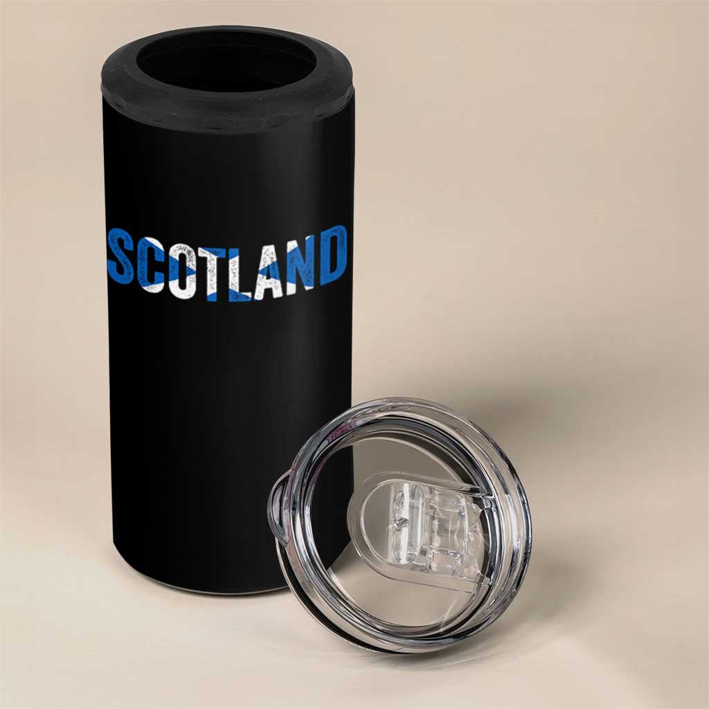 Vintage Scotland 4 in 1 Can Cooler Tumbler Scottish Flag Retro Pride